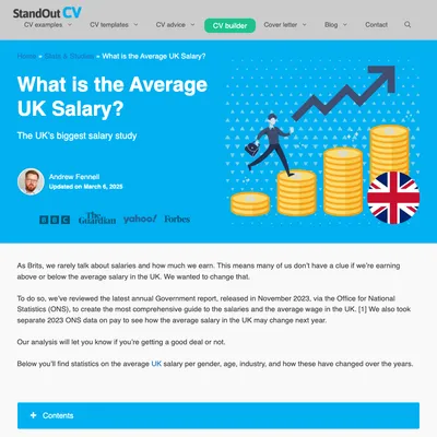 Average Salary in the UK - Digital PR campaign