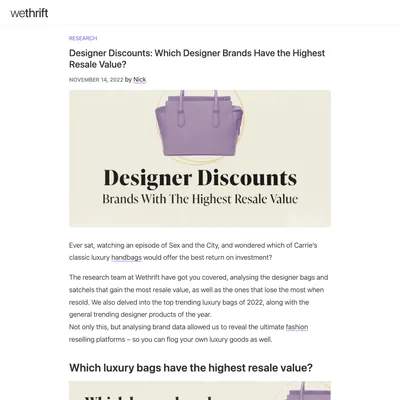 Designer Discounts - Digital PR campaign